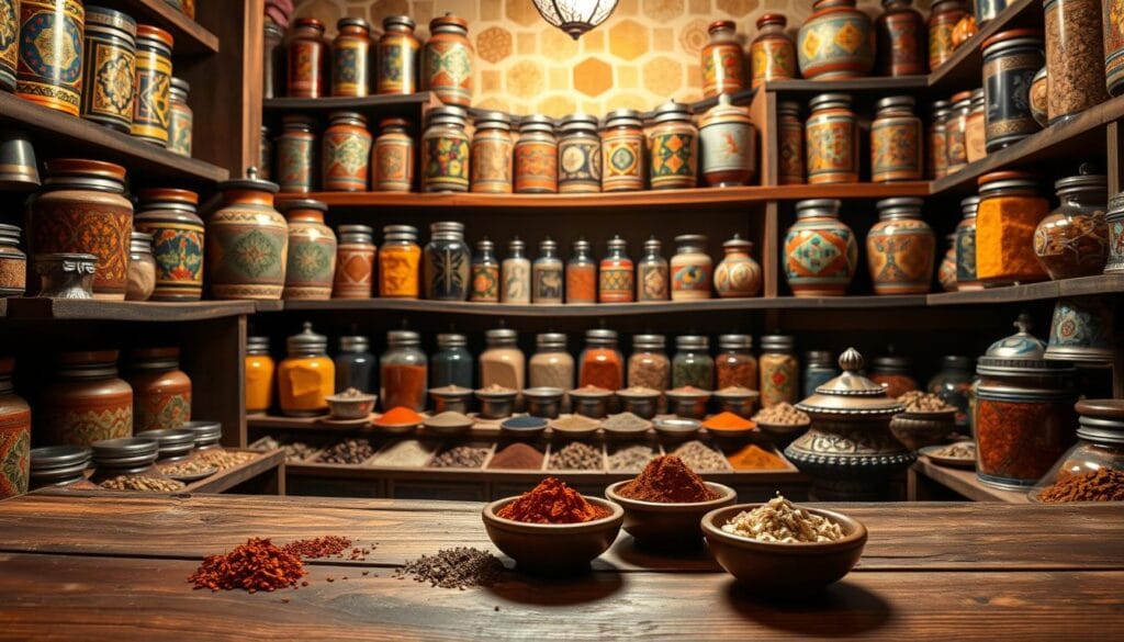 Moroccan spices storage