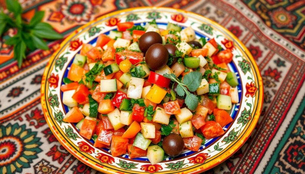 moroccan salad presentation