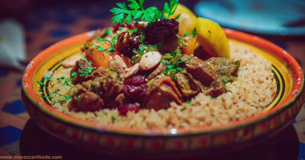 Traditional Moroccan Chicken Couscous Recipe featuring Apricot Preserves