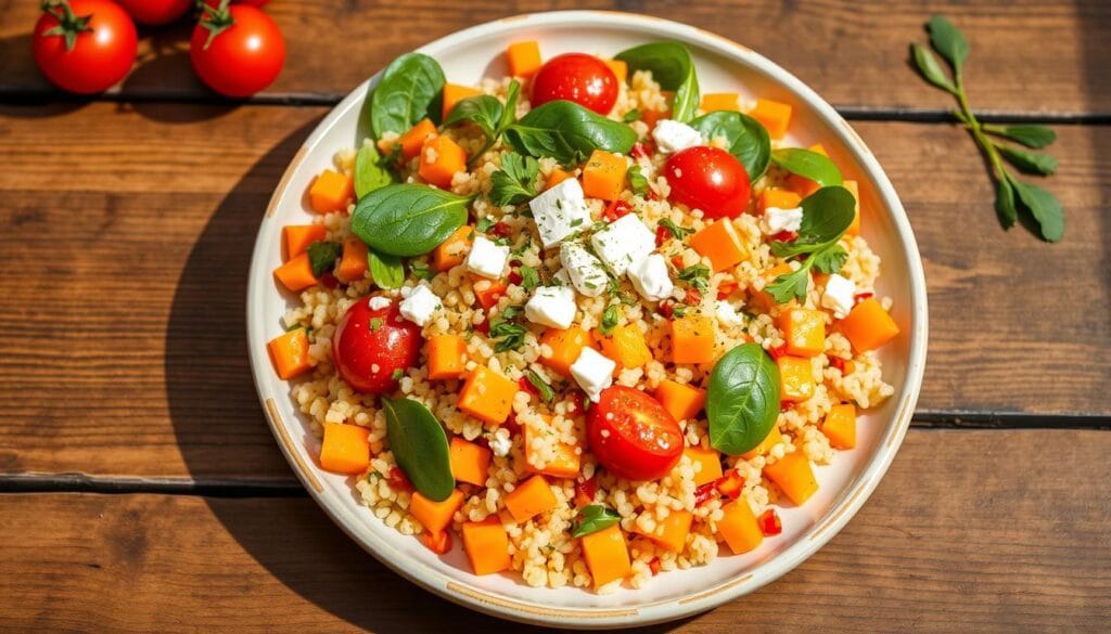 carrot and spinach recipes with couscous and tomatoes