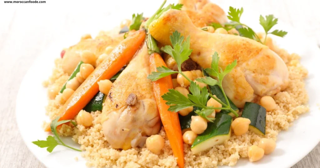 Traditional Moroccan Chicken Couscous Recipe featuring Apricot Preserves